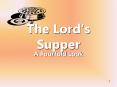 The Lord's Supper PowerPoint PPT Presentation