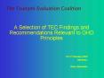 A Selection of TEC Findings and Recommendations Relevant to GHD Principles PowerPoint PPT Presentation
