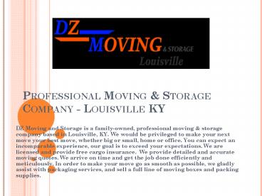 Affordable Movers Louisville
