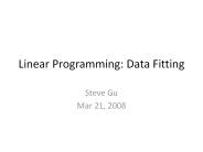 Linear Programming: Data Fitting