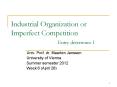 Industrial Organization or Imperfect Competition Entry deterrence I PowerPoint PPT Presentation