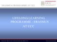 LIFELONG LEARNING PROGRAMME - ERASMUS PowerPoint PPT Presentation