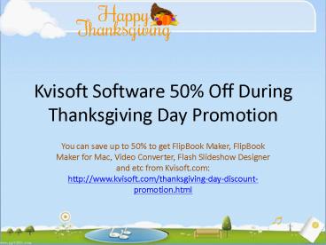 50% Off to Get Kvisoft PDF Page Flip Software