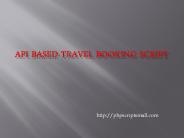 API Based Travel Booking Script