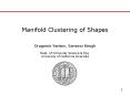 Manifold Clustering of Shapes PowerPoint PPT Presentation