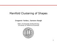 Manifold Clustering of Shapes