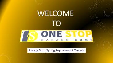 Garage Door Spring Replacement Toronto