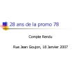 28 ans de la promo 78 PowerPoint PPT Presentation