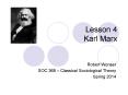 Lesson 4 Karl Marx PowerPoint PPT Presentation