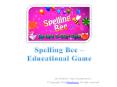 Spelling Bee Game PowerPoint PPT Presentation