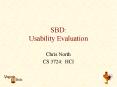 SBD: Usability Evaluation PowerPoint PPT Presentation