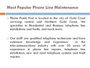 Most Popular Phone Line Maintenance