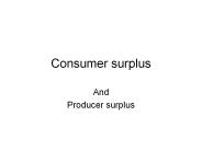 Consumer surplus