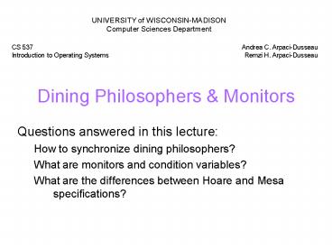 Dining Philosophers