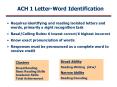 Requires identifying and reading isolated letters and words, primarily a sight recognition task PowerPoint PPT Presentation