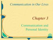 Communication and  Personal Identity