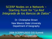 SCERP Nodes on a Network 