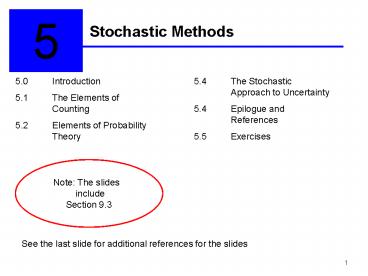 Stochastic Methods
