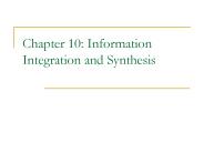 Chapter 10: Information Integration and Synthesis