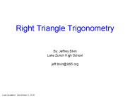 Right Triangle Trigonometry