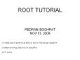 ROOT TUTORIAL PowerPoint PPT Presentation