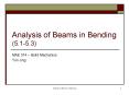 Analysis of Beams in Bending (5.1-5.3) PowerPoint PPT Presentation