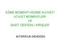 EGME MOMENTI-KESME KUVVETI PowerPoint PPT Presentation