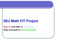 SE2 Math FIT Project PowerPoint PPT Presentation