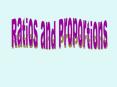 Ratios and Proportions PowerPoint PPT Presentation