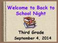 Welcome to Back to School Night PowerPoint PPT Presentation