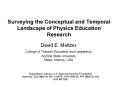 Surveying the Conceptual and Temporal Landscape of Physics Education Research PowerPoint PPT Presentation