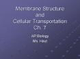 Membrane Structure and Cellular Transportation Ch. 7 PowerPoint PPT Presentation