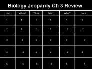 Biology Jeopardy Ch 3 Review
