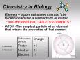 Chemistry in Biology PowerPoint PPT Presentation