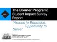 The Bonner Program: Student Impact Survey Report PowerPoint PPT Presentation