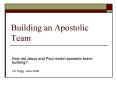 Building an Apostolic Team PowerPoint PPT Presentation