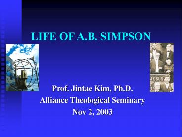 LIFE OF A.B. SIMPSON