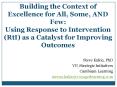 Building the Context of Excellence for All, Some, AND Few: Using Response to Intervention (RtI) as a Catalyst for Improving Outcomes PowerPoint PPT Presentation