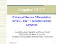 Adaptive EDCF PowerPoint PPT Presentation