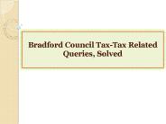 Bradford Council Tax-Tax Related Queries, Solved