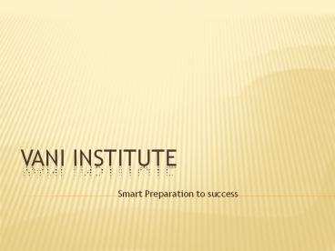 Gate Coaching In Hyderabad-Vaniinstitute.com