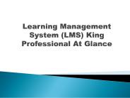 Learning Management System (lms) King Professional At Glance
