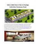 #2BHK Flats for Sale in Prestige Gulmohar Bangalore