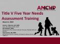 Title V Five Year Needs Assessment Training PowerPoint PPT Presentation