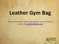 Leather Gym Bag PowerPoint PPT Presentation