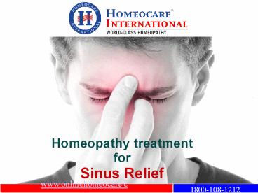 Sinus Cure through Homeopathic Remedies
