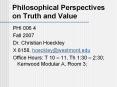 Philosophical Perspectives on Truth and Value PowerPoint PPT Presentation