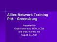 Allies Network Training Pitt - Greensburg PowerPoint PPT Presentation