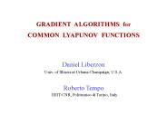 GRADIENT ALGORITHMS for COMMON LYAPUNOV FUNCTIONS