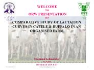 ORW presentation on lactation curve
